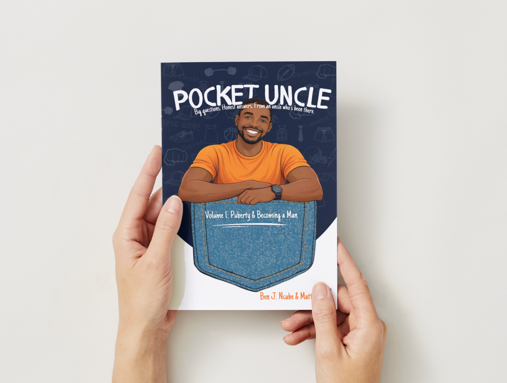 Pocket Uncle book held in two hands